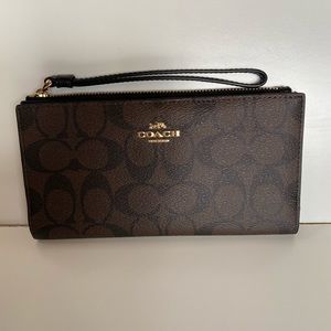 Coach Signature Canvas Monogram Wallet
